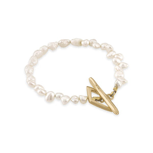 Open image in slideshow, Diamond Keshi Pearl Bracelet
