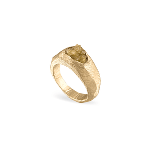 Raw Yellow Diamond Solitaire Ring I